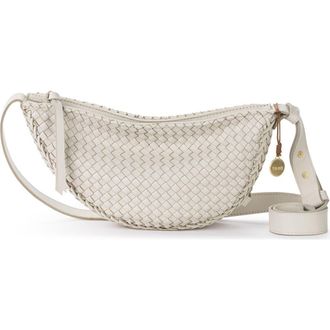 The Sak Tess Sling Leather Bag in Stone Woven at Nordstrom
