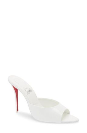 Christian Louboutin Miss Z Pointed Toe Sandal in Bianco/Bianco at Nordstrom, Size 8.5Us