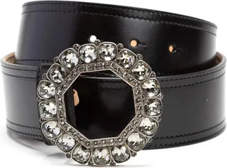 Alexander McQueen Alexander McQueen, Belts, female, Black, Size: 75 CM Belts