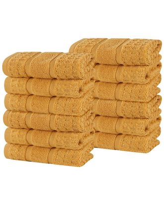 Superior Set Of 12 Zero Twist Cotton Waffle Honeycomb Plush Soft Absorbent Washcloths