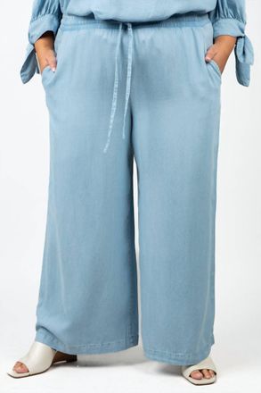 Karen Kane Cropped Pant In Chambray