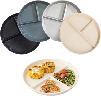 OEM Platos Planos Irrompibles Con 3 Compartimentos Para Ni&ntilde;os: Aptos Para Microondas Y Lavavajillas