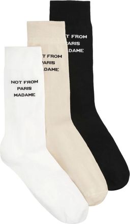 Dr&ocirc;le de Monsieur Socks, male, Multicolor, Size: ONE SIZE Contrast Socks Set Cotton Polyamide Elastane