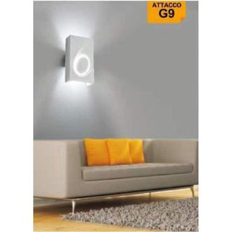 Trade Shop Trade Shop Traesio - Trade Shop - Applique In Gesso Rettangolare Up & Down Lampada Contemporanea Attacco G9 Gs-e40