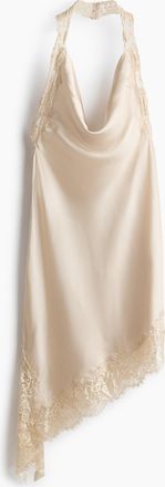 H&M Neckholderkleid aus Satin - Brown