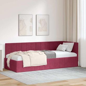 vidaXL Estructura De Cama En Esquina Verde Oscuro 80 Cm X 200 Cm Tela