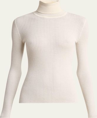 Gabriela Hearst Peppe Cashmere Silk Turtleneck Sweater