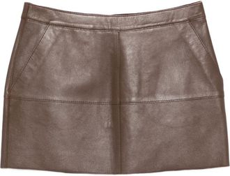 P.A.R.O.S.H. P. A.R. O.S. H. Womens Leather Mini Skirt