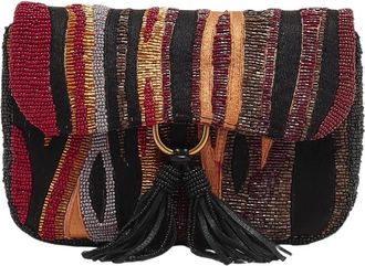 Maliparmi Maliparmi, Tassen, Dames, Veelkleurig, ONE Size, Leer, Beaded Shoulder Bag