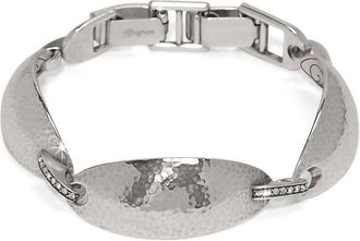 Brighton Womens Meridian Orbit Link Bracelet In Silver