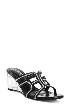 London Rag Caqueta Clear Heel Sandal in Black at Nordstrom Rack, Size 9.5