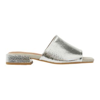 VIA VAI Schoenen, Dames, Grijs, 38 EU, Leer, Gigi Luna zilveren slippers