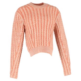 Chlo&eacute; Chloe Chunky Knit Trui in Koraal Virgin Wool