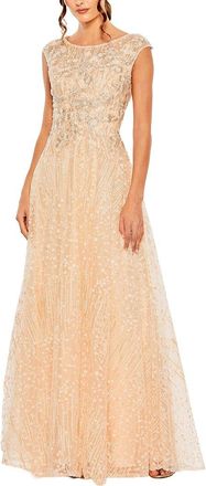 Mac Duggal Lace Embroidered Detail Gown