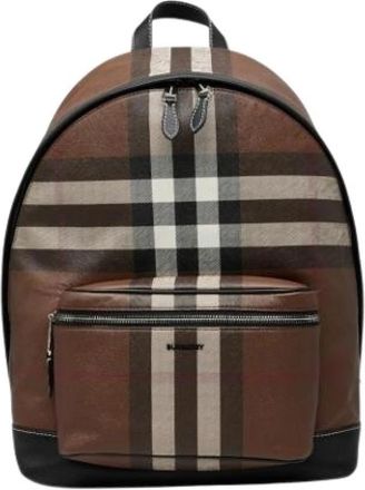 Burberry Pre-owned Vintage Rugzak - Dames - Vintage Rugzakken - Bruin - ONE Size - Leer - Vintage