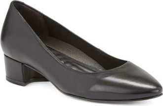 Ros Hommerson Heidi II Pump in Black Leather at Nordstrom, Size 10.5