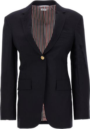 Thom Browne Blue Single-breasted Wool Blazer