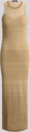 Lauren Ralph Lauren Figurbetontes Maxikleid aus Viskose-Leinen-Mix in Beige, Gr&ouml;&szlig;e 34