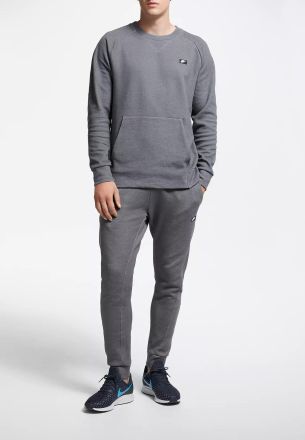Nike Sportswear Optic Heren Fleece Crew Tracksuit in Grijs