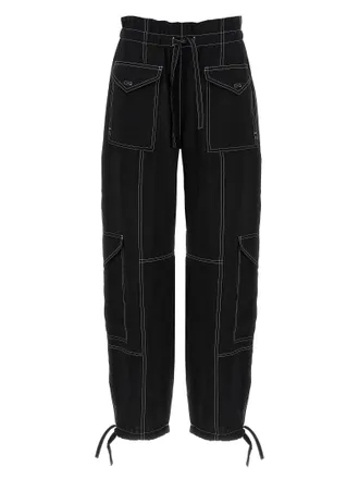 Ganni Black Viscose Casual Womens Pants