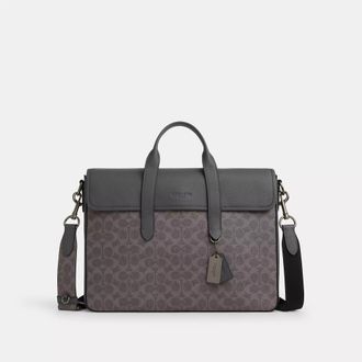 Coach Sullivan Portfolio Brief In Signature Canvas