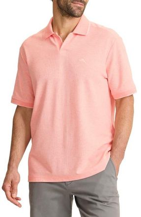 Tommy Bahama Emfielder Johnny Collar IslandZone Polo in Passion Peach Heather at Nordstrom, Size Large