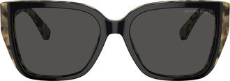 Michael Kors 0mk2199 Oversized Tortoiseshell Sunglasses with Gold Accents