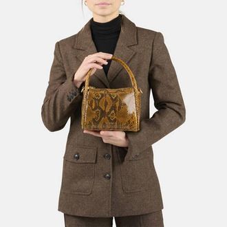 Burkely leren crossbody tas Vintage Veda oker