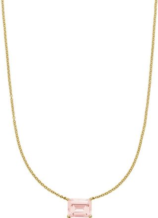 VEYNOU 14kt yellow gold Rosie morganite necklace - unisex - 14kt Recycled Yellow Gold/Morganite - One Size