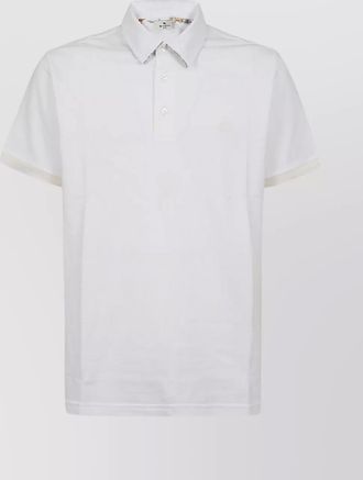 Etro roma printed undercollar polo shirt