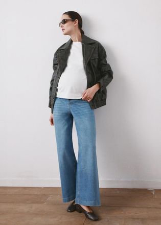 Mango Maglietta cotone premaman bianco - Donna - S - MANGO