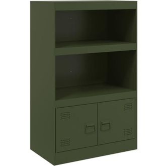 vidaXL Sideboard Olive Green 67x39x107 cm Steel vidaXL