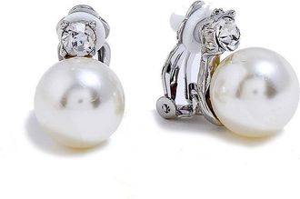 Generic Clip On Earrings for Women Without Piercing Pearl Earrings Jewelry Gift,Silver Clever Treatment