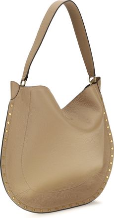 Isabel Marant Womens Oskan Hobo Shoulder Bag Cappuccino Calf Leather Bos Taurus