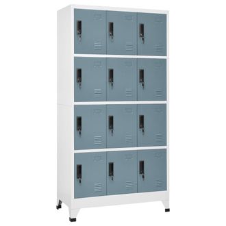 vidaXL Vidaxl - Taquilla De Acero Gris Claro Y Gris Oscuro 90x45x180 Cm