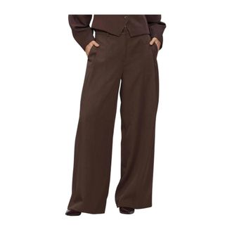 Moss Copenhagen Lauretta HW Broek - Dames - Broeken - Bruin - Maat: XL Zijde