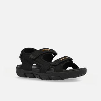 Wrangler Sandale WRANGLER BUSTER SANDAL MEN LOW, Herren, Gr. 40, schwarz, Synthetik, Schuhe Sandale