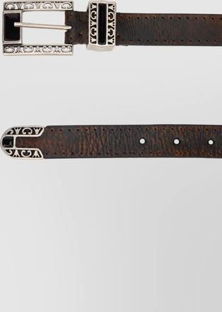 Golden Goose leather belt with decorated buckle