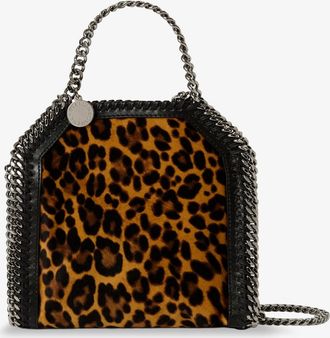 Stella McCartney Borsa a tracolla Falabella Tiny Bag in velluto con stampa animalier - STELLA MCCARTNEY - gender_Woman