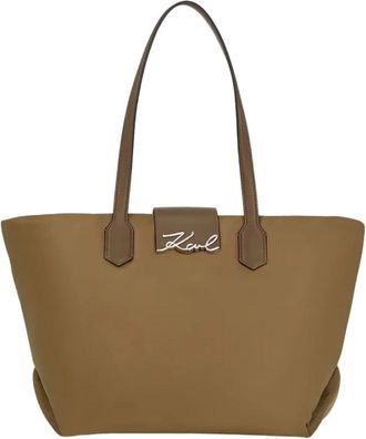 Karl Lagerfeld K/Signature Tote Bag - Dames - Shoppers - Bruin - ONE Size - Tassen