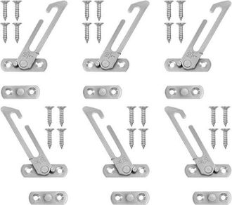 OEM 6 Limitadores De Apertura De Acero Inoxidable Color Plata Para Ventanas Abatibles, Para El Hogar Y La Oficina