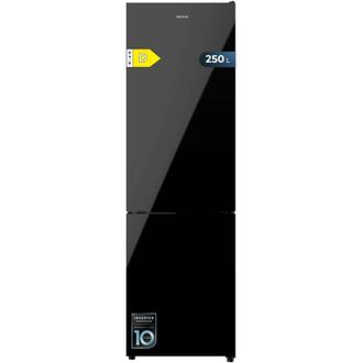 Cecotec Cecotec Frigor&iacute;fico Combi Bolero Coolmarket Combi 250 Black Glass D. Compresor Inverter Plus, Cristal Negro 180x55cm, 250l, No Frost, Clase D, Multi A