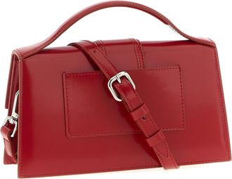 Jacquemus Womens Top Handle Bag Red Calfskin Leather