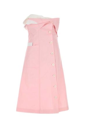Miu Miu Womens Pink Poplin Dress - Light Pink Cotton - Size EU 38 (Womens)
