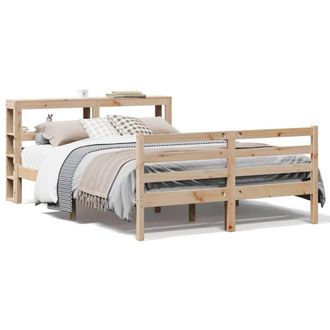 Berkfield Home Bed Frame without Mattress 160x200 cm Solid Wood Pine in Light Tan