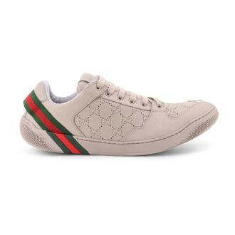 Gucci Screener Sneaker - Heren - Schoenen - Beige - Maat: 44 EU Leer