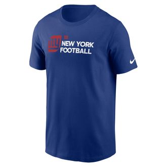 Nike New York Giants Team Outline Essential T-Shirt Nike Mens NFL T-Shirt in Blue | N1994EW8I-NM4