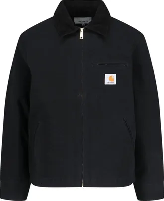 Carhartt Work in Progress Black Detroit Zip-Up Cotton Jacket