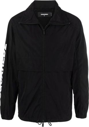 Dsquared2 Sportsjacket - Heren - Zomerjassen - Zwart - M - Polyester - Jassen