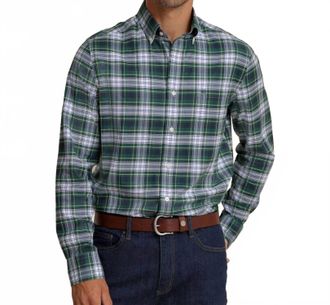 Southern Tide Gordon Tartan Skipjack Sport Shirt In Salt Meadow